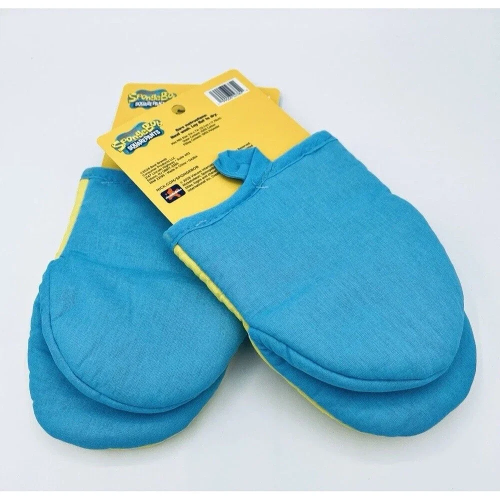 SpongeBob Squarepants Funny Face Oven Mini Mitts ~ (SET NEW)